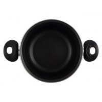 OLLA CON TAPA CRISTAL MAGEFESA K2 ROJO 16 ACERO