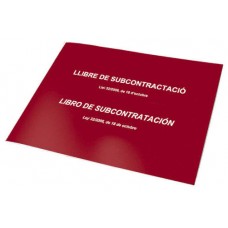 LIBRO DE SUBCONTRATACION CATALÁN/CASTELLANO A4 APAISADO 10 HOJAS NUMERADAS DOHE 09990 (Espera 4 dias)