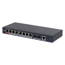 DH-S4210-8GT-110: DAHUA SWITCH GIGABIT GESTIONABLE L2, 10 PUERTOS, 8 RJ45 10/100/1000M POE + 2 SFP 1G, 110W, POE WATCHDOG, 250M POE, 240X104X28MM (Espera 4 dias)