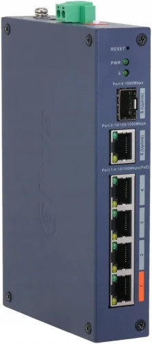 (DH-CHS4106-4ET-60) DAHUA SWITCH INDUSTRIAL 6 PUERTOS CLOUD MANAGED GIGABIT, 4 PUERTOS POE, 60W, HI-POE, L2 (Espera 4 dias)