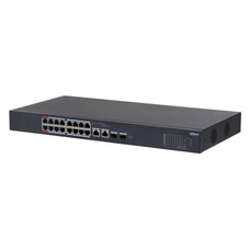 DH-CS4218-16ET-190-V2: DAHUA SWITCH CLOUD MANAGED L2, 18 PUERTOS, 16 RJ45 10/100M POE + 2 PUERTOS COMBO RJ45 GIGABIT/SFP 1G, 190W, 7,2GBPS, 440X220X44MM (Espera 4 dias)