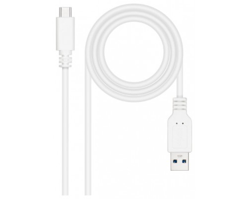 CABLE USB 3.1 GEN2 10Gbps 3A USB-C/M-A/M BLANCO 2M