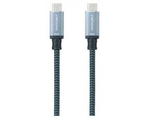 CABLE USB 3.1 GEN2 5A USB-C/M-USB-C/M NEG/GR 0.5 M