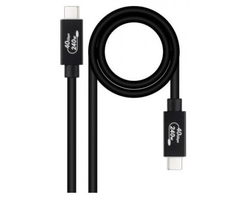 NANOCABLE CABLE USB 4 GEN3x2 40Gbps 5A/240W, USB-C M/M 1.8 M