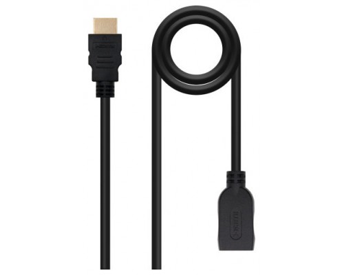 CABLE HDMI PROLONGADOR V2.0 AM-AH NEGRO 1.0 M