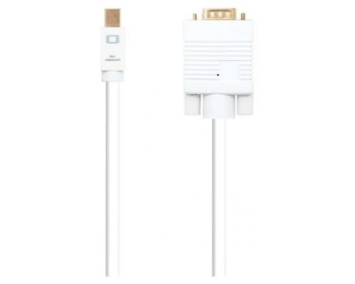 CONVERSOR MINI DISPLAYPORT A VGA 5 M BLANCO NANOCABLE (Espera 4 dias)