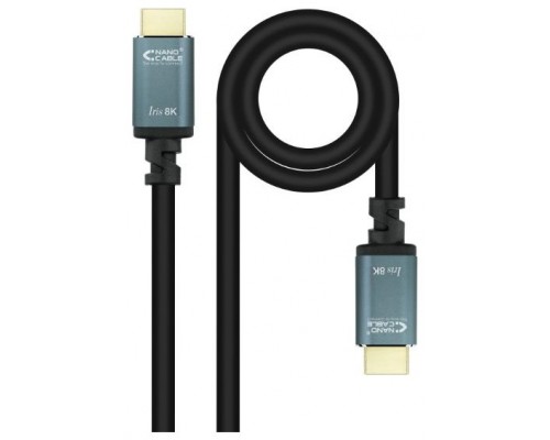 Nanocable - Cable HDMI 2.1 IRIS 8K A/M-A/M Negro - 3.0