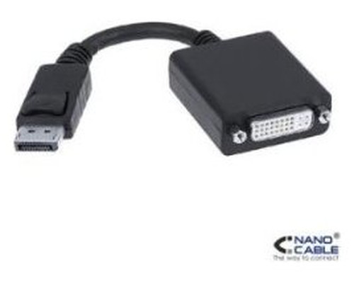 Nanocable CONVERSOR DISPLAYPORT A DVI SINGLE LINK DP/M-DVI/H NEGRO 15 CM (Espera 4 dias)