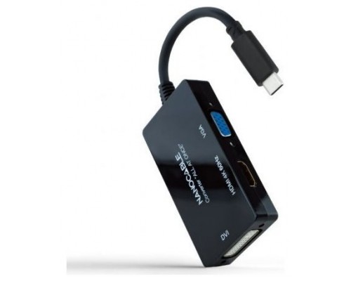 CONVERSOR USB-C/M A HDMI/H, DVI/H, VGA/H NANOCABLE (Espera 4 dias)