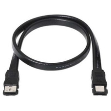 NANOCABLE 10.18.0401, 0,5 m, SATA II, eSATA, eSATA, Macho/Macho, Negro
