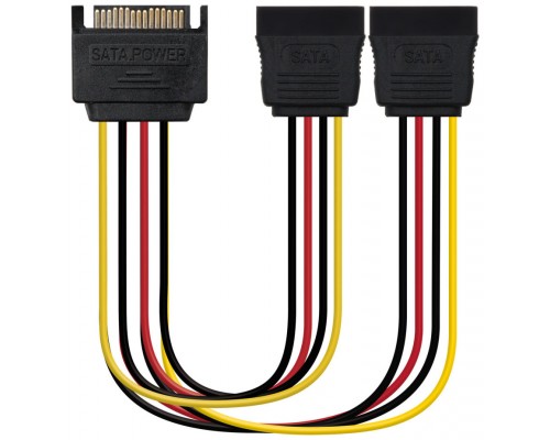 Nanocable - Cable Sata Alimentacion SATA/M a 2xSATA/H