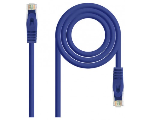 CABLE DE RED LATIGUILLO RJ45 UTP CAT6A AWG24 1 M AZUL NANOCABLE (Espera 4 dias)