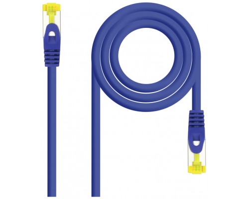 CABLE DE RED LATIGUILLO RJ45 SFTP CAT6A AWG26 0.25 M AZUL NANOCABLE (Espera 4 dias)