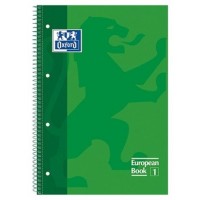 CUADERNO EUROPEANBOOK 1 TAPA EXTRADURA A4+ 80 HOJAS 5X5 COLOR VERDE MANZANA OXFORD 100430199 (MIN5) (Espera 4 dias)