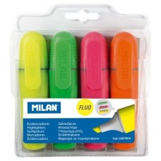 Milan 4 rotuladores fluorescentes color amarillo,