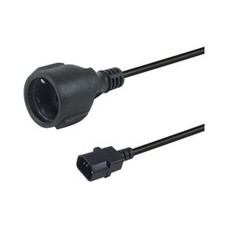 CABLE ALIMENTACION SHUKO HEMBRA A IEC MACHO C14 0.25M CABLE ALIMENTACION SHUKO HEMBRA A IEC MACHO C14 0.25M