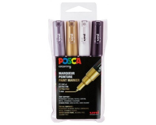 ESTUCHE 4 UDS. PC1M GSWB POSCA UNIBALL 182634669 (Espera 4 dias)