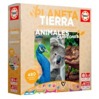 JUEGO PLANETA TIERRA - ANIMALES CAMPEONES EDUCA BORRAS 18708 (Espera 4 dias)