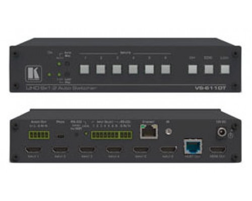 KRAMER VS-611DT - SELECTOR AUTOMÁTICO 6X1:2 HDMI 4K60 4:2:0 HDMI/HDBASET POE SOBRE HDBASET (VS-611DT) 20-00611090 (Espera 4 dias)