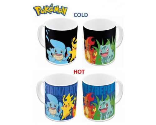 TAZA TÉRMICA SQUIRTLE, PIKACHU, CHARMANDER Y BULBASUR 325 ML STOR REDSTRING 20002 (Espera 4 dias)