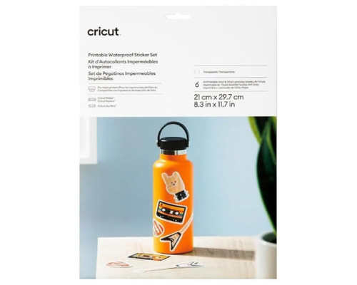CRICUT STICKER SET WATER PROOF A4 - 6 SHEETS (TRANSPARENT) (Espera 4 dias)