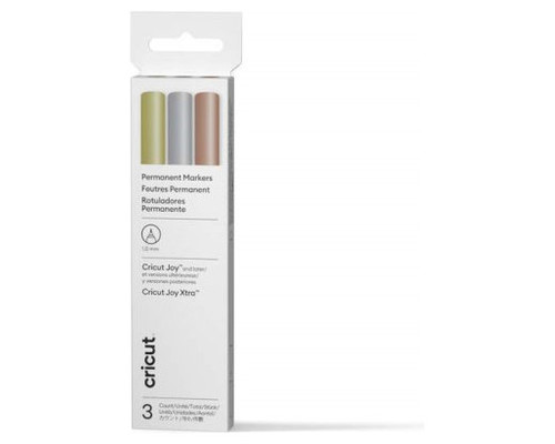Cricut 2011934 marcador permanente Cobre, Oro, Plata 3 pieza(s) (Espera 4 dias)