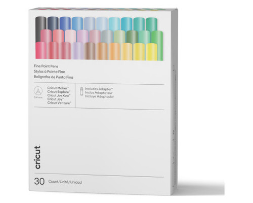 CRICUT BOL&Iacute;GRAFOS DE PUNTA FINA  DE 0.4 MM, GAMA ULTIMATE (30 UDS.) + ADAPTADOR (Espera 4 dias)