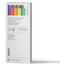 CRICUT SET DE ROTULADORES Y PINCEL DE ACUARELA  (9 UD.) + ADAPTADOR (Espera 4 dias)