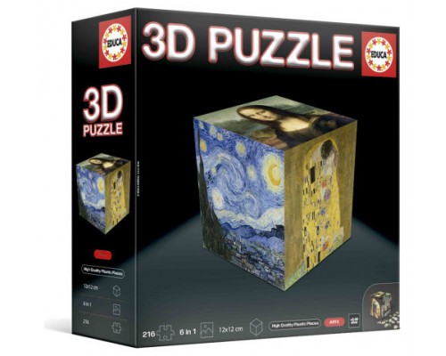 PUZZLE CUBO 3D ARTE EDUCA BORRAS 20123 (Espera 4 dias)