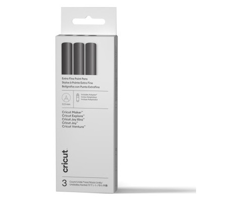 CRICUT SET DE BOL&Iacute;GRAFOS DE PUNTA EXTRAFINA , 0,3 MM (3 UDS.) + ADAPTADOR (Espera 4 dias)