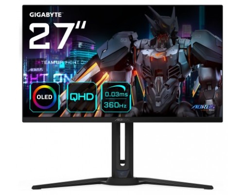 AORUS FO27Q3 pantalla para PC 68,6 cm (27") 2560 x 1440 Pixeles Quad HD OLED Negro (Espera 4 dias)