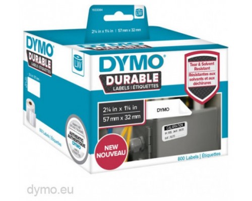 ROLLO 800 ETIQUETAS PLASTICAS LW DURABLE 57MM X 32MM DYMO 2112289 (Espera 4 dias)