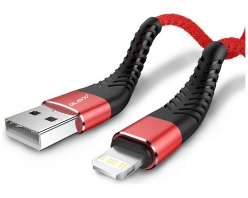 Cable Anti Rotura Lightning a USB 2.0 Rojo Biwond (Espera 2 dias)