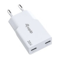 CARGADOR USB EQUIP 245524 GAN 30W 2xUSB-C PD SLIM
