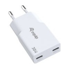 CARGADOR USB EQUIP 245524 GAN 30W 2xUSB-C PD SLIM