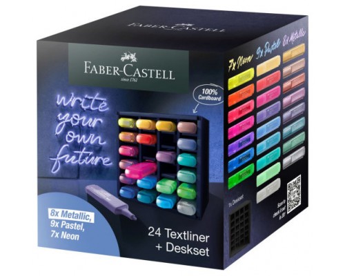 Faber-Castell 254602 marcador 24 pieza(s) Punta de cincel Multicolor (Espera 4 dias)