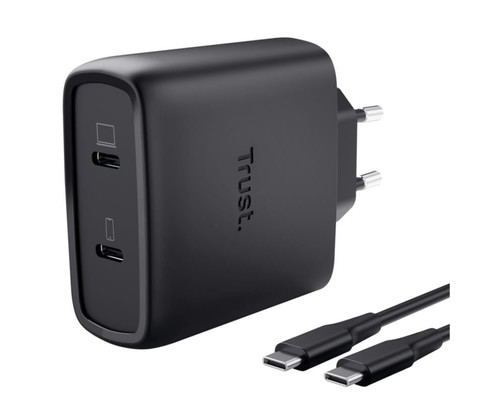 CARGADOR USB GAN TRUST MAXO 25525 65W PD 2xUSB-C CABLE