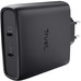 CARGADOR PARED/VIAJE 2xUSB-C 100W MAXO NEGRO TRUST (Espera 4 dias)