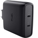 CARGADOR PARED/VIAJE 2xUSB-C 100W MAXO NEGRO TRUST (Espera 4 dias)