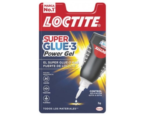 LOCTITE SUPERGLUE-3 CONTROL POWER GEL BL 3 GR LOCTITE 2641843 (Espera 4 dias)