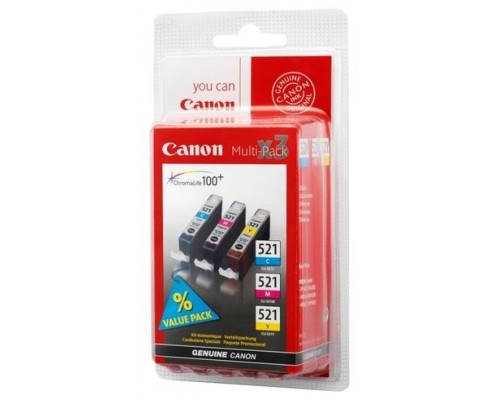 Canon CARTUCHO RAINBOW PACK CLI-521/C/M/Y Pixma MP 620/630/980 IP/4600