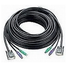 Aten 67ft PS/2 cable para video, teclado y rat&oacute;n (kvm) Negro 20 m (Espera 4 dias)