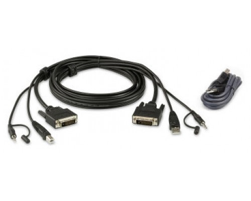 Aten 2L-7D02UDX2 cable para video, teclado y ratón (kvm) 1,8 m Negro (Espera 4 dias)