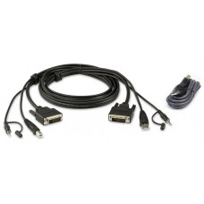 Aten 2L-7D03UDX4 cable para video, teclado y ratón (kvm) 3 m Negro (Espera 4 dias)