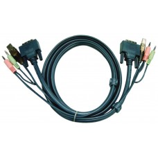 Aten Cable KVM DVI-D dual link USB de 3 m (Espera 4 dias)