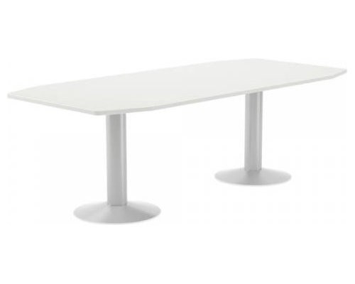 MESA DE REUNIONES 220X100X72CM. COLOR: PATA METALICA BLANCA / TABLERO BLANCO ROCADA 3003ATW04 (Espera 4 dias)