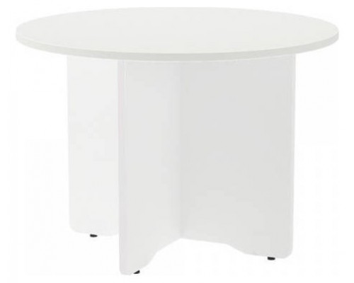 MESA DE REUNIONES REDONDA 100CM DE DIAMETRO. ALTURA 72CM. COLOR: PATA BLANCA / TABLERO BLANCO ROCADA 3005AW04 (Espera 4 dias)