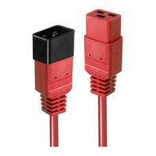 Lindy 30123 cable de transmisi&oacute;n Rojo 1 m C19 acoplador C20 acoplador (Espera 4 dias)