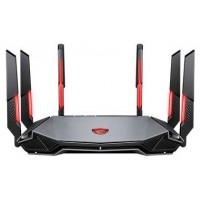 MSI RADIX AXE6600 WIFI 6E TRI-BAND router inalámbrico Gigabit Ethernet Doble banda (2,4 GHz / 5 GHz) Negro, Rojo (Espera 4 dias)