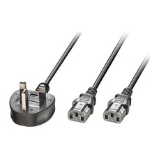 Lindy 30371 cable de transmisi&oacute;n Negro 2,5 m Acoplador C13 2 x (Espera 4 dias)